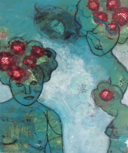 MM8 - In the Shower, 50 x 60cm, Indrammet